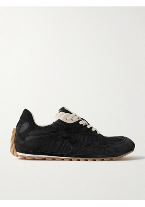 Bottega Veneta - Orbit Leather-trimmed Suede And Shell Sneakers - Black - EU 36,EU 37,EU 38,EU 39,EU 40,EU 41