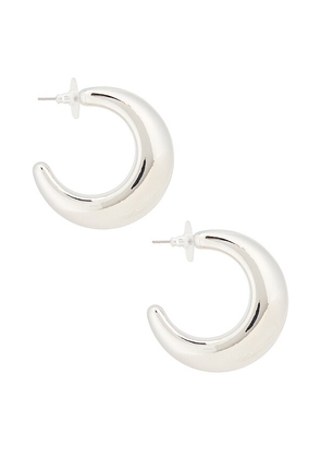 Lovers and Friends Pruett Earrings in Metallic Silver.