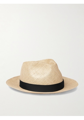 Anderson & Sheppard - Grosgrain-Trimmed Sisal Hat - Men - Neutrals - 58
