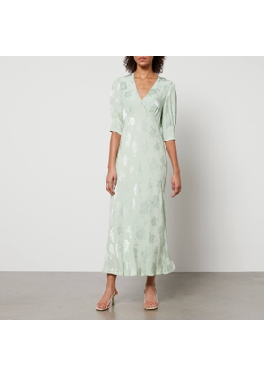 Rixo Zadie Floral-Jacquard Satin Dress - XS/UK 8