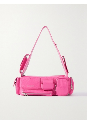 Balenciaga - Superbusy Xs Embellished Leather Shoulder Bag - Pink - One size
