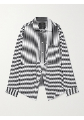 Balenciaga - Swing Oversized Striped Cotton-blend Poplin Shirt - Black - FR 34,FR 36,FR 38,FR 40
