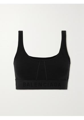 Balenciaga - Stretch Cotton-jersey Sports Bra - Black - XS,S,M,L