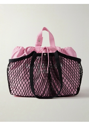 Balenciaga - 24/7 Medium Layered Printed Canvas And Crocheted Tote - Pink - One size