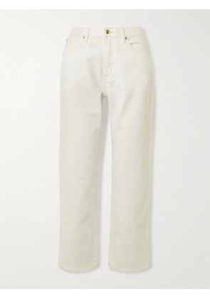 FRAME - The Hang Mid-rise Straight-leg Jeans - Ecru - 23,24,25,26,27,28,29,30,31,32