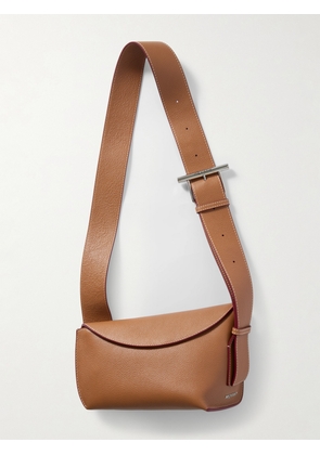 MCQUEEN - T-bar Sling Textured-leather Shoulder Bag - Brown - One size