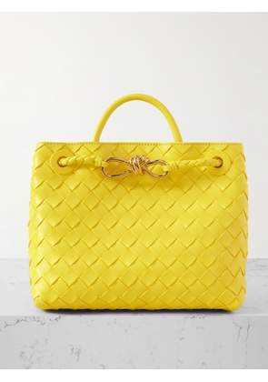 Bottega Veneta - Andiamo Small Intrecciato Leather Tote - Yellow - One size