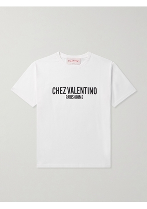 Valentino Garavani - Logo-Print Cotton-Jersey T-Shirt - Men - White - XS