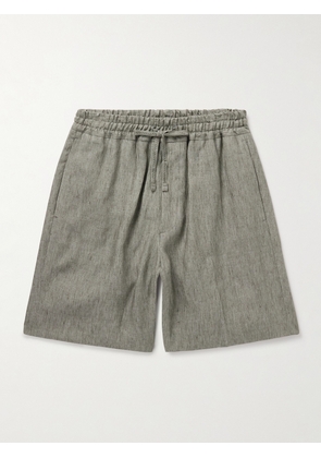 Kingsman - Straight-Leg Linen Drawstring Shorts - Men - Green - IT 46