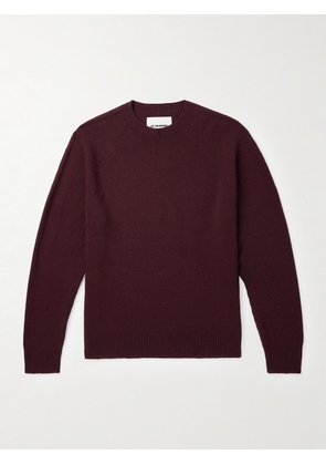 Jil Sander - Merino Wool and Cashmere-Blend Sweater - Men - Burgundy - IT 46