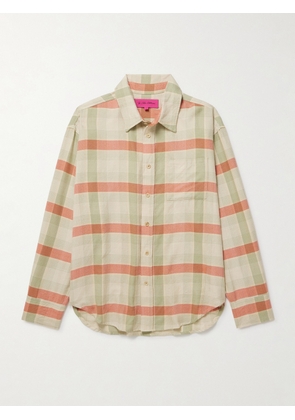 The Elder Statesman - Checked Cashmere and Wool-Blend Shirt - Men - Green - S
