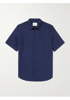 NN07 - Enzo 5708 Linen Shirt - Men - Blue - S