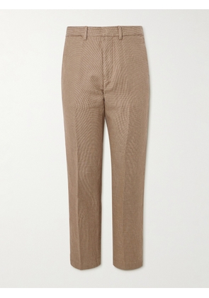 Polo Ralph Lauren - Slim-Fit Straight-Leg Puppytooth Linen and Cotton-Blend Trousers - Men - Brown - UK/US 29