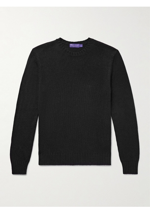 Ralph Lauren Purple Label - Silk and Linen-Blend Sweater - Men - Black - S