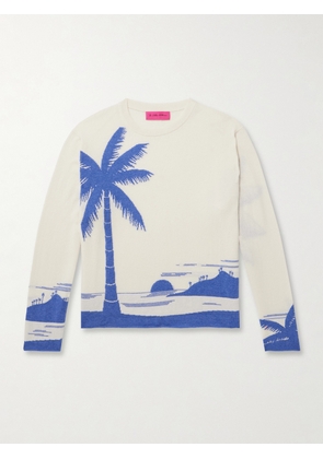 The Elder Statesman - Intarsia-Knit Cashmere Sweater - Men - Neutrals - S