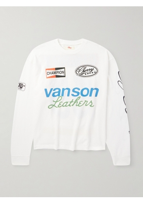Cherry Los Angeles - Printed Cotton-Mesh T-Shirt - Men - White - XS