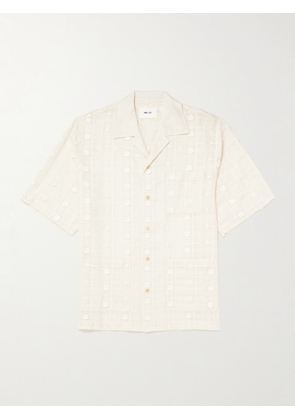 NN07 - Ben 5026 Camp-Collar Embroidered Lyocell Shirt - Men - Neutrals - S