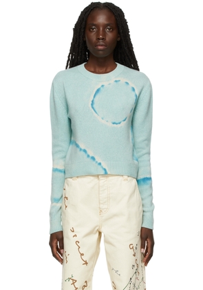 The Elder Statesman Blue Molecule Sweater