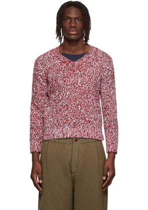 Maison Margiela Red Mouliné Sweater