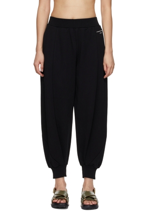 Stella McCartney Black 3D Metallic Shiny Logo Lounge Pants