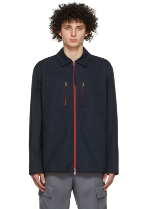 Jil Sander Blue Organic Cotton Jacket
