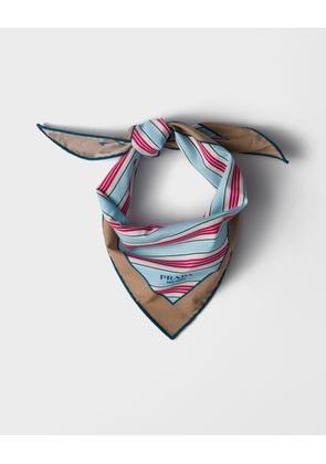 Printed cotton twill scarf