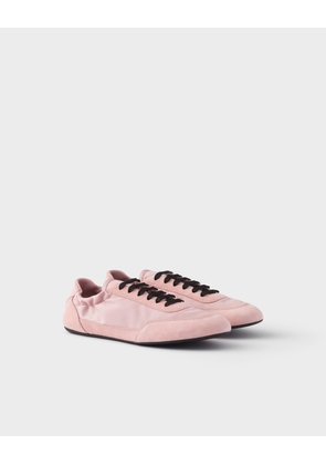 Collapse Re-Nylon and suede sneakers