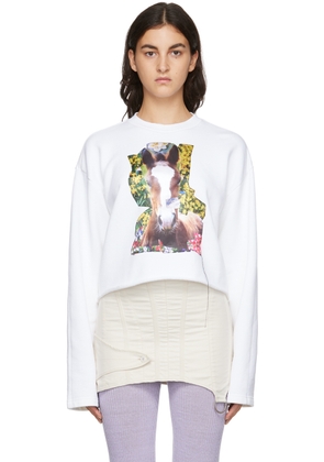Acne Studios White Digital Print Sweatshirt