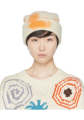 The Elder Statesman Orange Hot Ranger Beanie