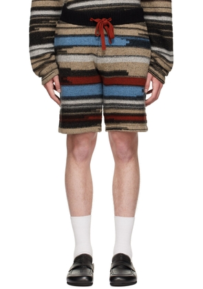 The Elder Statesman Multicolor Cashmere Shorts