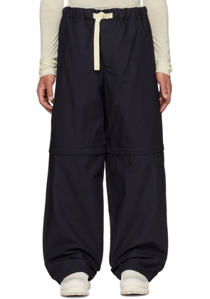 Jil Sander Navy Belted Trousers
