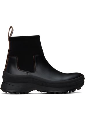 Jil Sander Black Leather Chelsea Boots