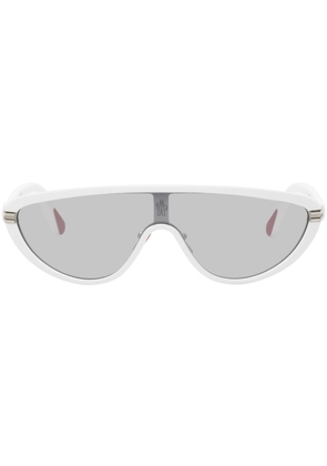 Moncler White Vitesse Sunglasses