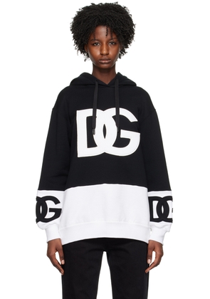 Dolce & Gabbana Black & White Appliqué Hoodie