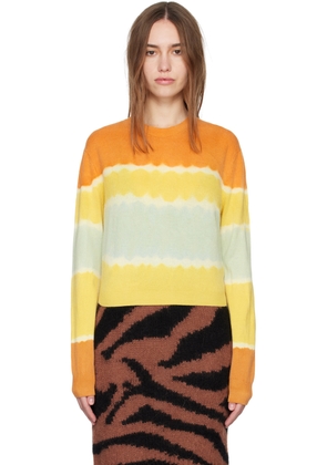 The Elder Statesman Multicolor Deep Dive Crewneck Sweater