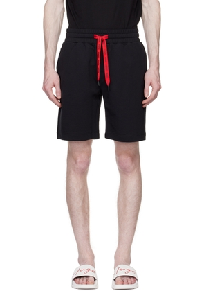 Hugo Black Embroidered Shorts
