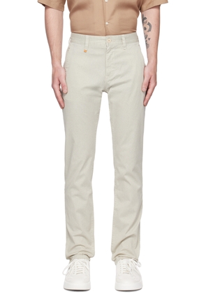 BOSS Beige Slim-Fit Trousers