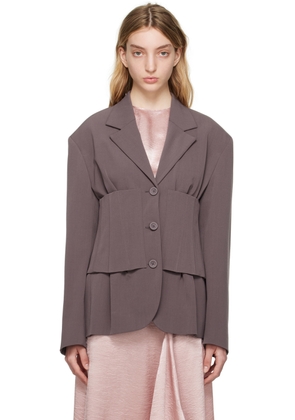 Acne Studios Purple Corset Suit Blazer