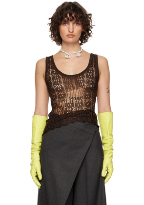 Acne Studios Brown Laddered Tank Top