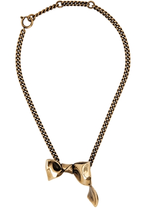 Acne Studios Gold Karen Kilimnik Edition Bow Necklace
