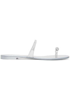 Giuseppe Zanotti Silver Ring Sandals