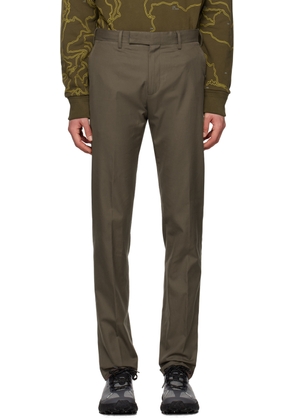 ZEGNA Taupe Zip Trousers