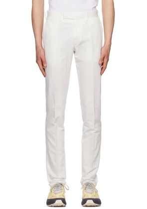 ZEGNA White Zip Trousers