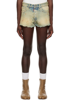 Maison Margiela Blue Smudged Shorts