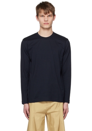 Comme des Garçons Shirt Navy Crewneck Long Sleeve T-Shirt