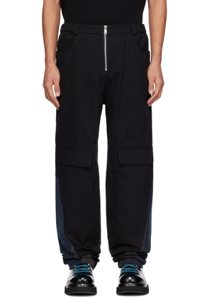 SPENCER BADU Black Paneled Cargo Pants