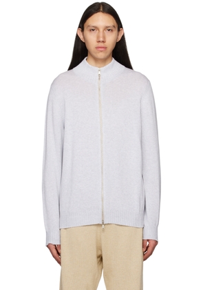 Ghiaia Cashmere Gray Zip Sweater
