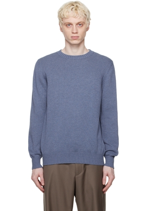 Ghiaia Cashmere Blue Crewneck Sweater