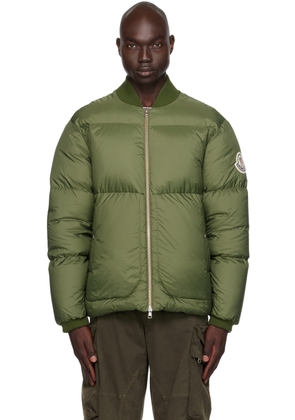Moncler Green Diya Down Bomber Jacket
