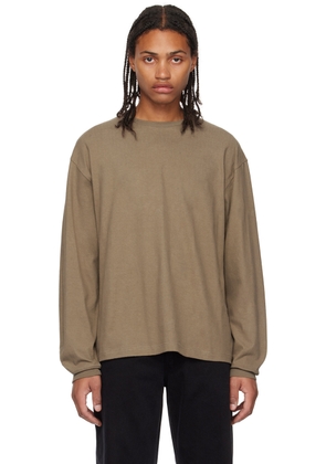 The Row Taupe Kirk Long Sleeve T-Shirt